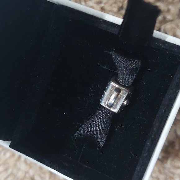 PANDORA Sterling Silver Handbag Charm With Pink CZ - Picture 8 of 8